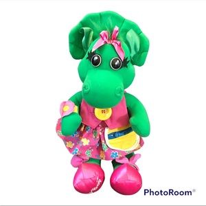 BABY BOP Talk N Dress Teach Me 17" Plush Doll Vtg 1993 Barney Dinosaur Playskool